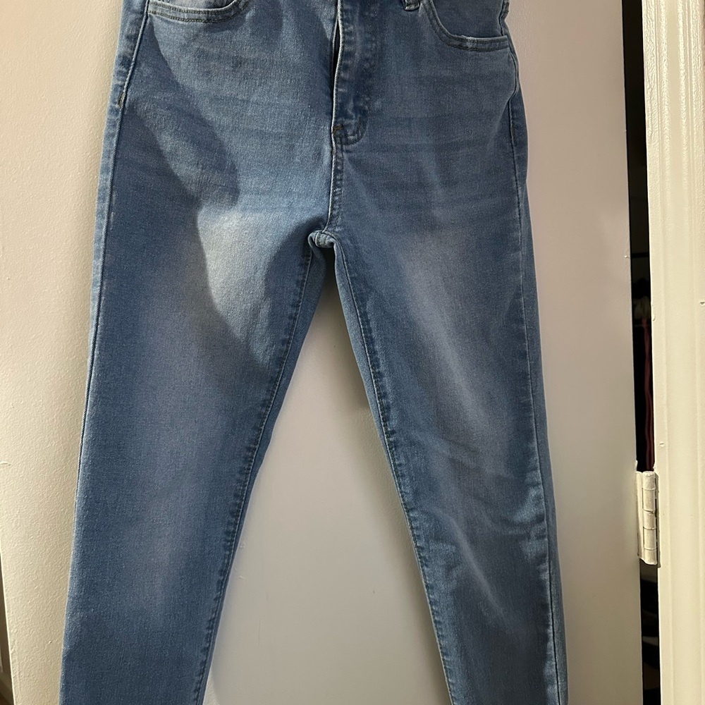 SHEIN Light Blue Denim Pants